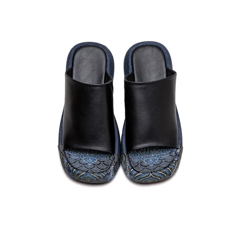 Jay Slide Slippers Women's Coffee/Khaki/Black-11