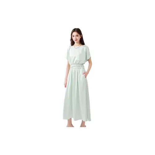 Qiushui Yiren Two Piece Skirt Sets Women's Aqua Green