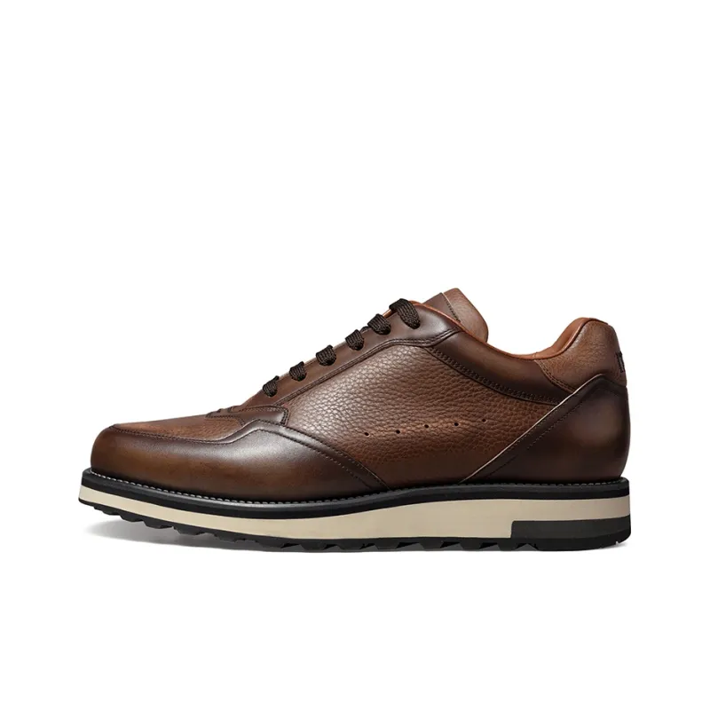 Zuti Vintage Casual Trainer Shoes Low Top Skateboard Shoes Men's Dark Brown-0