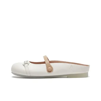 Hush Puppies Rubber Sole Quiet Closed Toe Slippers Women's White
