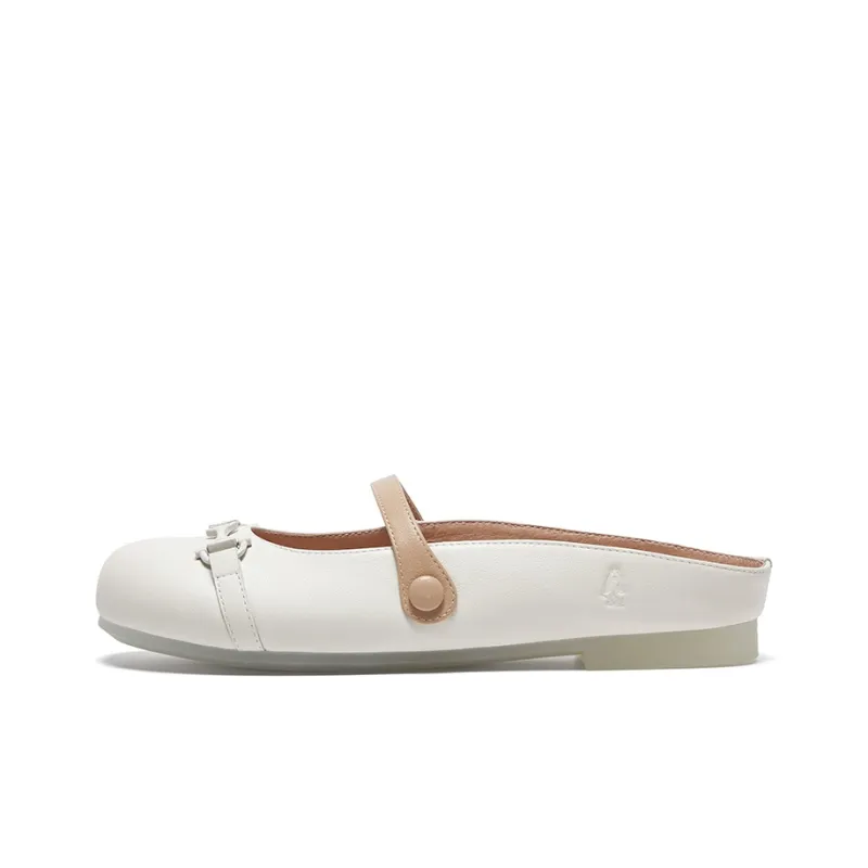 Hush Puppies Rubber Sole Quiet Closed Toe Slippers Women's White-0