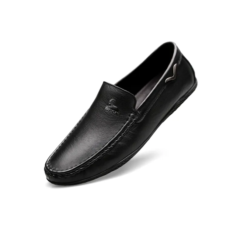 BECK Dress Shoes Men Low Top Brown, Black-3