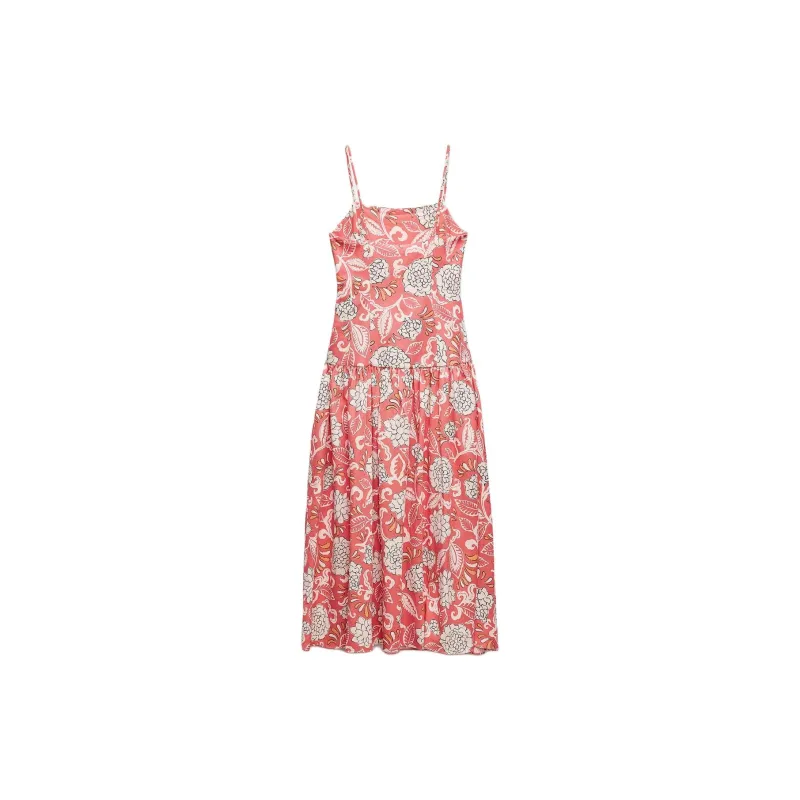 ZARA Slip Dresses Women's Red-1