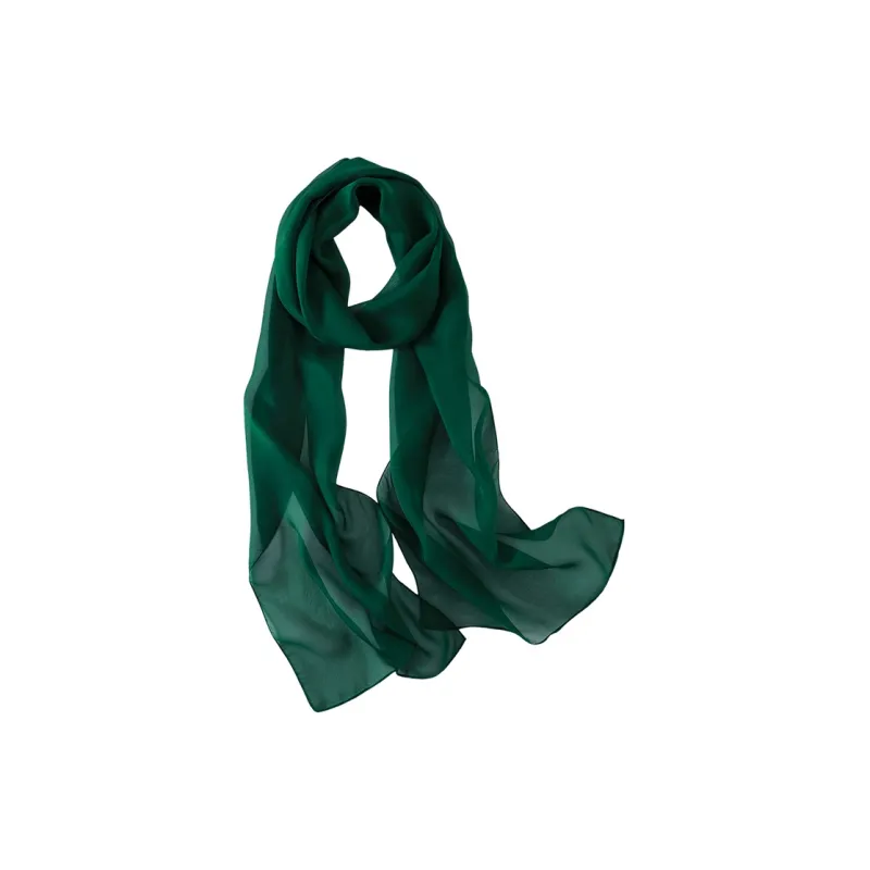 Hang Silk Road Mulberry Silk Silk Scarves Women's White-6