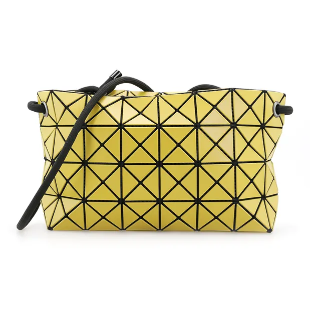 ISSEY MIYAKE LOOP MATTE Polyvinyl Chloride Resin Square Bag Portable Crossbody Bag Shoulder Bag Women's Yellow-1