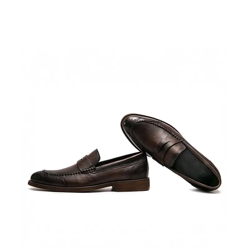Bansley Dress Shoes Men Low Top Black/Brown/Coffee-9