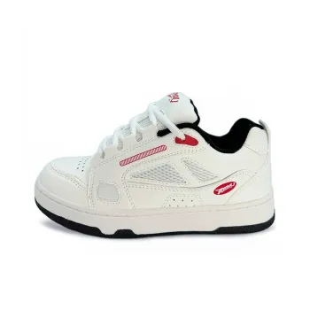 ITGI Trendy Puffy Shoes Low-Top Skateboard Shoes Unisex White Red