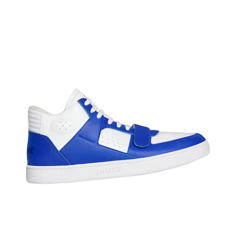 CELINE CT 02 Mid Top Stylish Skateboarding Shoes Men's White Blue-1