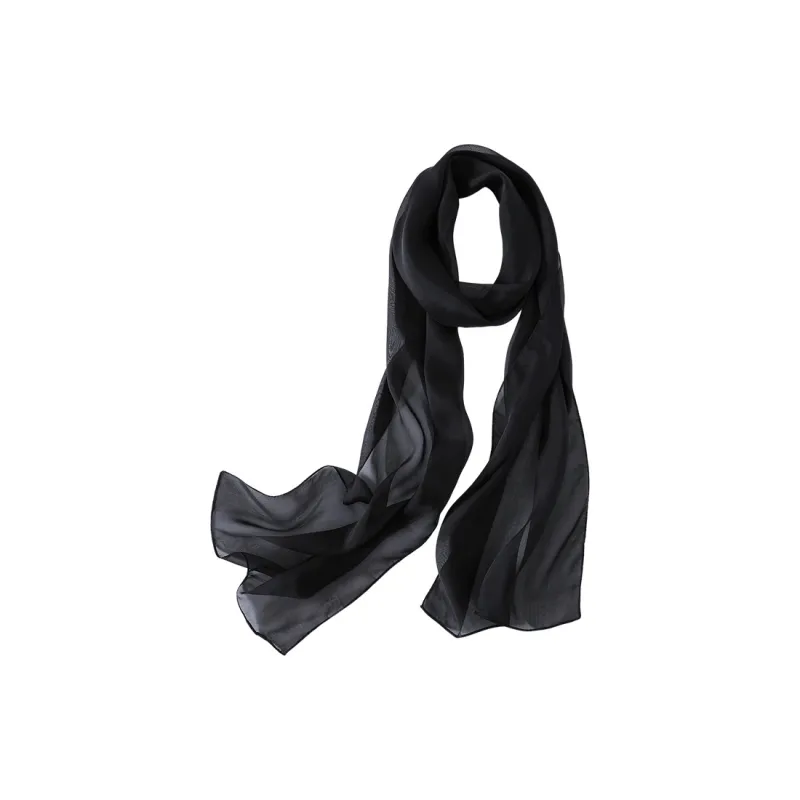 Hang Silk Road Mulberry Silk Silk Scarves Women's White-9