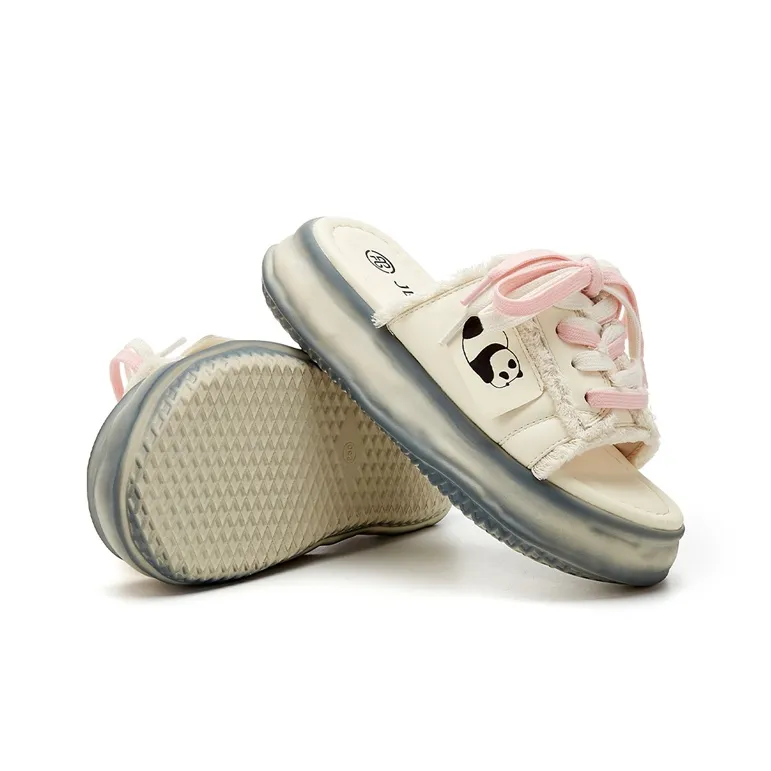 Jin Baichuan Leather Patchwork Odor Resistant Quick Dry Slide Slippers Women's-20