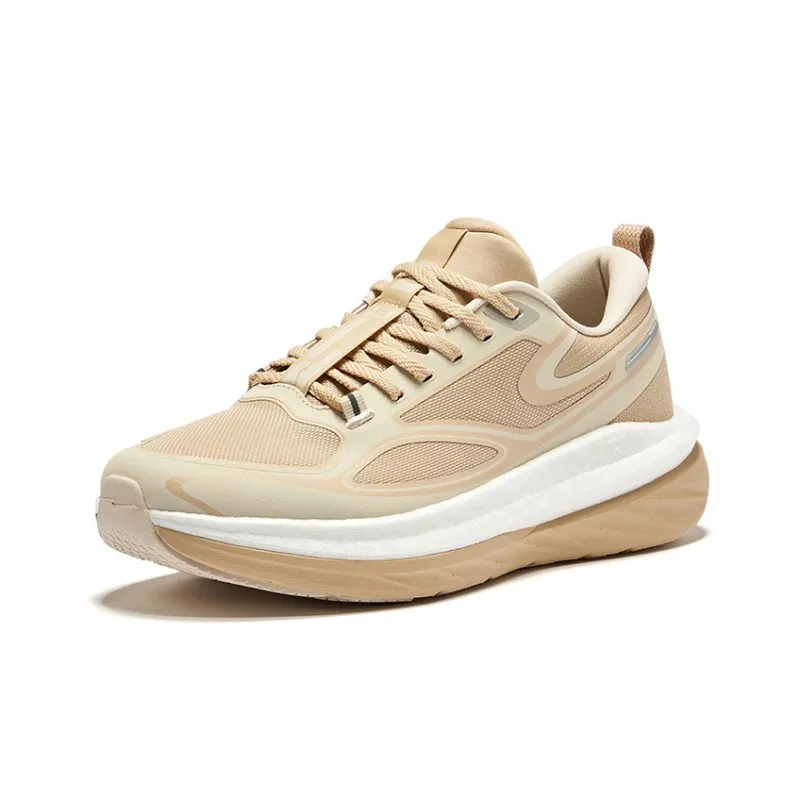 Erke Cushioning Wear-Resistant Low-Top Running Shoes Men's Oat Warm Linen-2