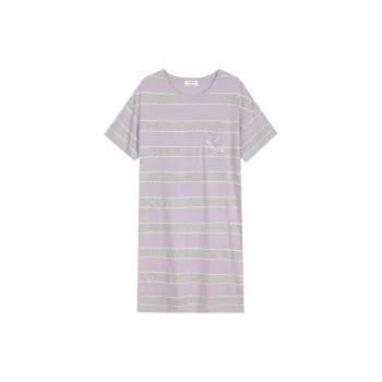 AUTUMNDEER Nightgown Women's Taro Purple