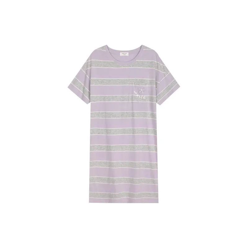 AUTUMNDEER Nightgown Women's Taro Purple-0