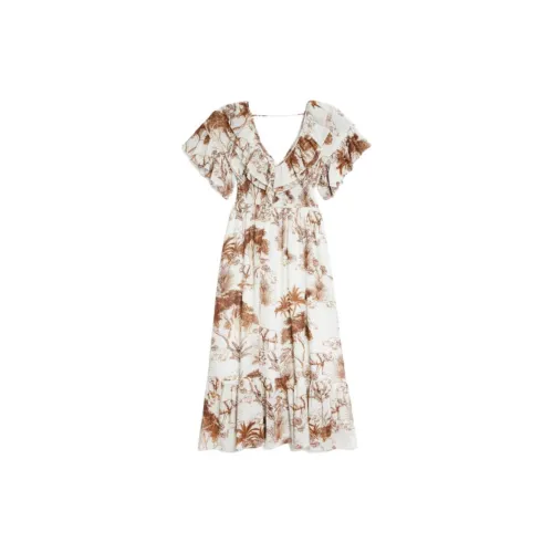 Sandro Short Sleeved Dresses Women's Brown