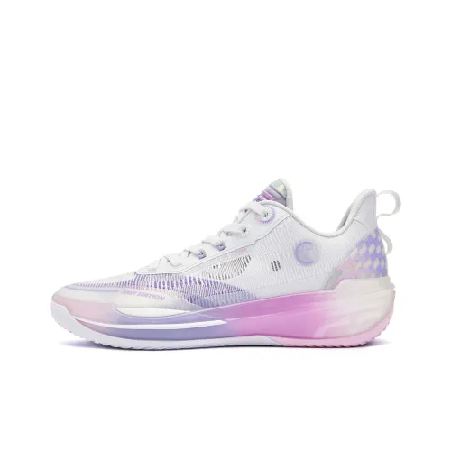 QIAODAN FE2.0 Basketball Shoes Men Low-Top Jordan White Pure Purple