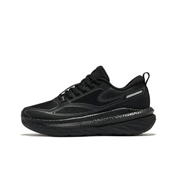 Erke Cushioning Wear Resistant Low Top Running Shoes Women's Jet Black Carbon Gray