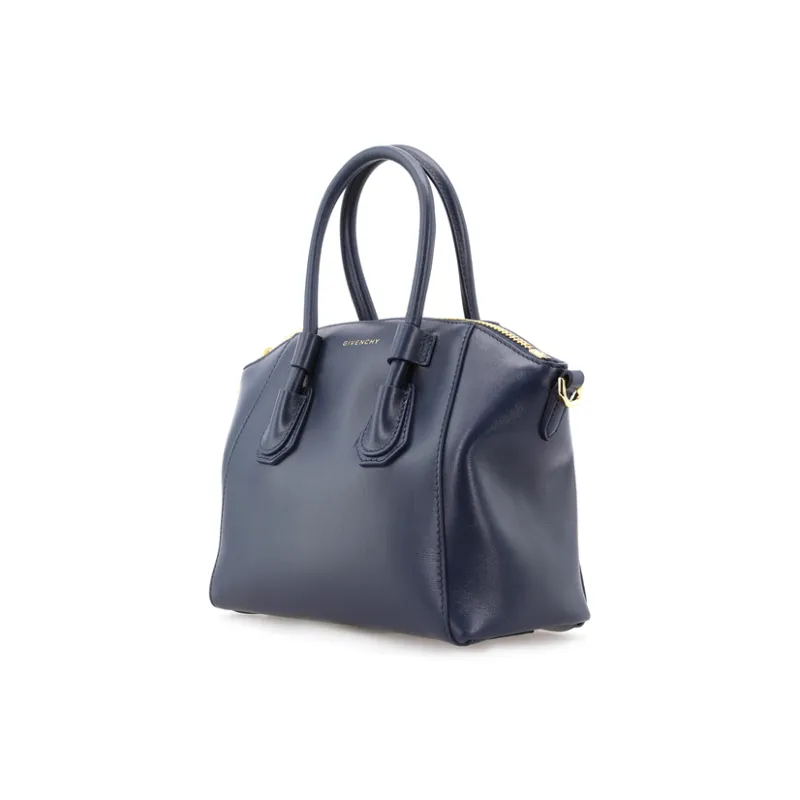 GIVENCHY Antigona Smooth Calf Leather Handbag Shoulder Bag Crossbody Bag Mini Women's Navy-3