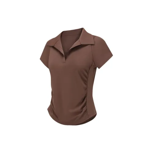 Particle Fever Polo Shirts Women's Ice Chocolate Brown