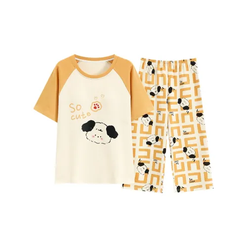 GOSO Pajama Set Women's Yellow Shades