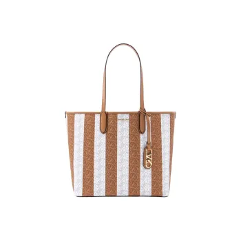 MICHAEL KORS Coated Canvas Tote Bag Shopping Bag Handbag Shoulder Bag Women's Light Heather Brown Multicolor