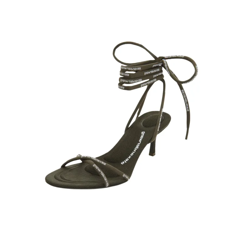 Alexander Wang Heli Strap Sandals 6.5cm Women's Army Green-2