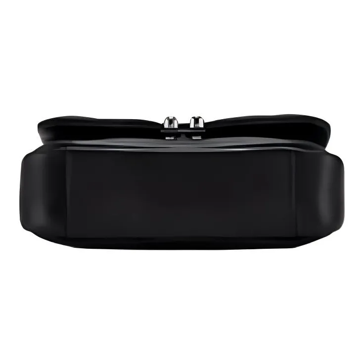 Hush Puppies Sheepskin With Synthetic Leather Small Square Bag Shoulder Bag Women's Black/White-4