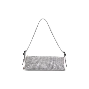 BENEDETTA BRUZZICHES Crystal Diamond, Rhinestone Handbag, Shoulder Bag Women's Silver