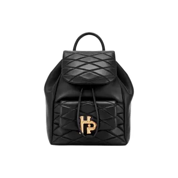 Hush Puppies Sheepskin Backpack Medium Size Women's Black