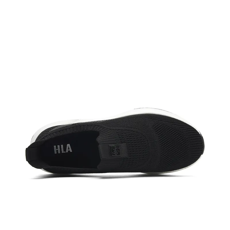 HLA Men's Slip-on Breathable Flyknit Platform Lightweight Casual Shoes For Elderly Men-2