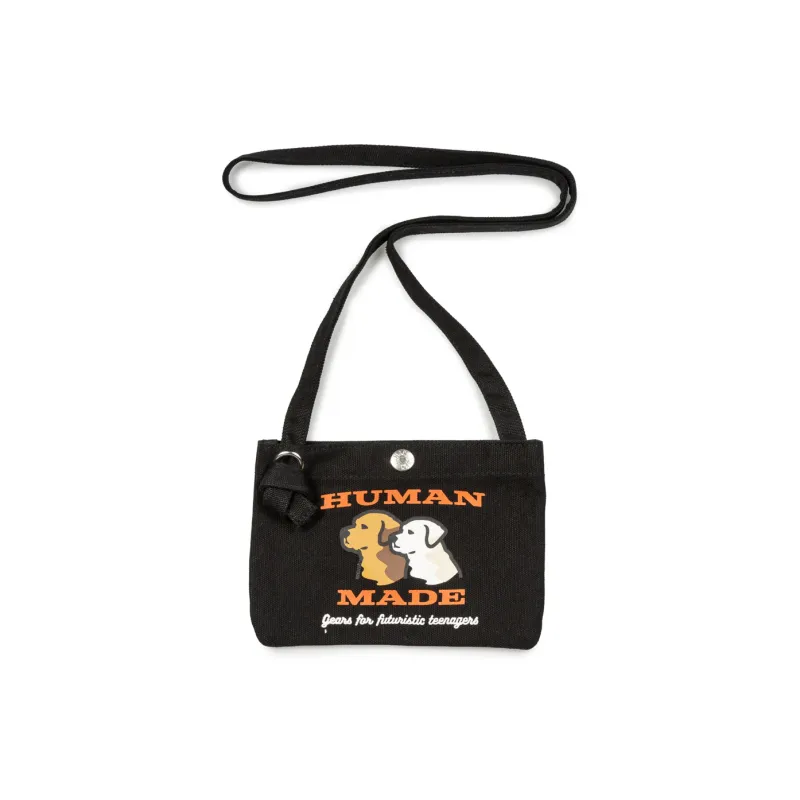 HUMAN MADE Cotton Shoulder Bag Unisex Black-2