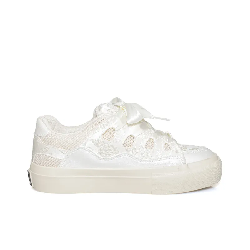 B10CROWN Slip Resistant Breathable Low Top Skateboard Shoes Women's Beige-1
