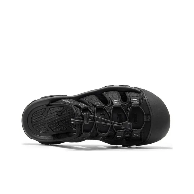 HARSON Slip-Resistant Quick Dry Slide Slippers Men's Black Dark Gray-2