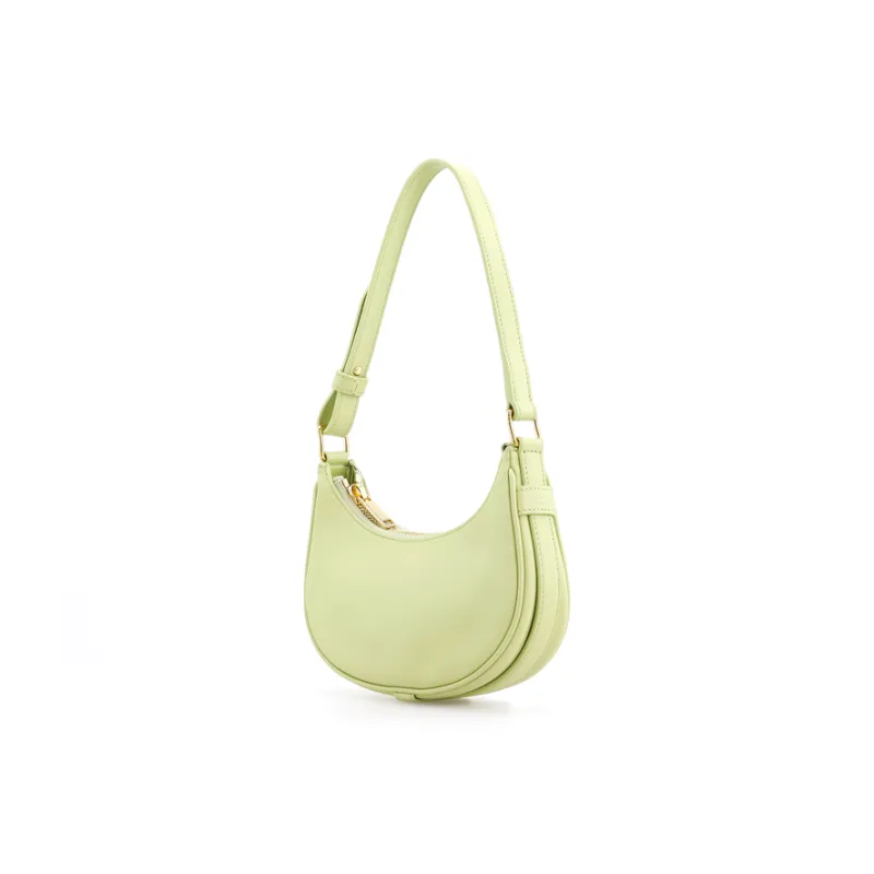 CELINE AVA Smooth Cow Leather Shoulder Bag, Handbag, Shoulder Bag Women's Avocado Green-3