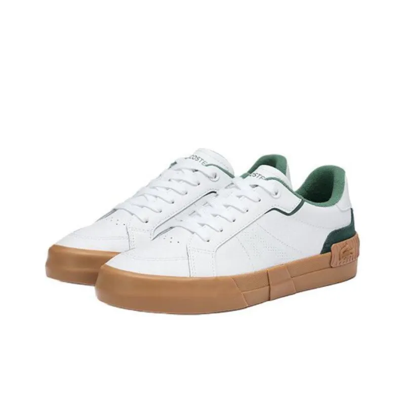 LACOSTE L004 Low Top Skateboard Shoes Women's White-2