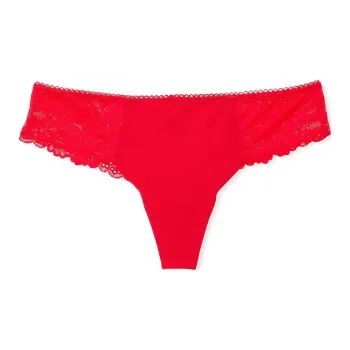 Victoria's Secret PINK NO-SHOW THONG PANTY / RPLT Underpants Women's 1 Pack Red