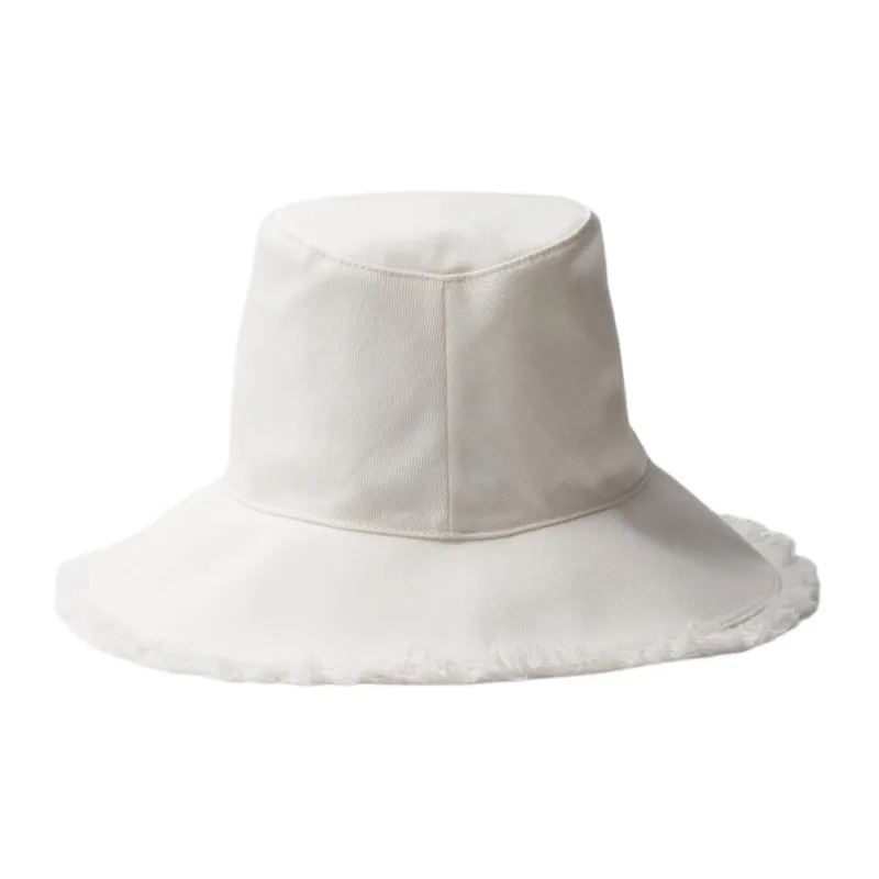 PRADA Fabric Bucket Hats Women's White-2