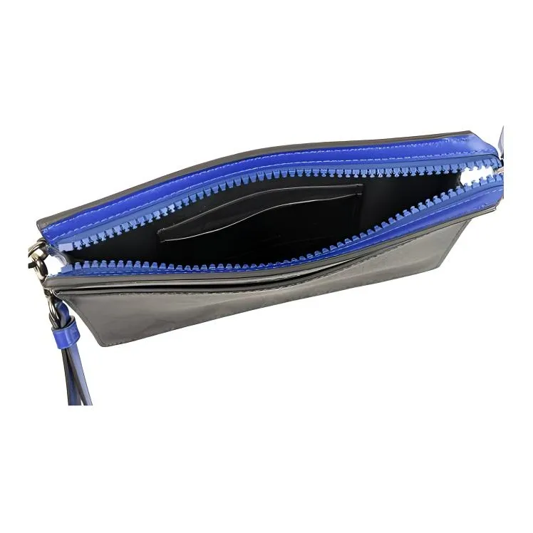 COACH Artificial Leather With Cow Leather Clutch Tubas Men's Black & Charcoal Black Monogram-4