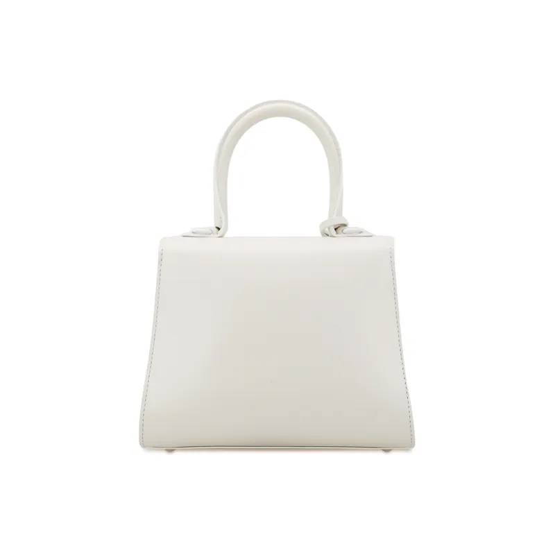 Delvau Cow Leather Shoulder Bag, Crossbody Bag, Handbag Mini Women's White-5