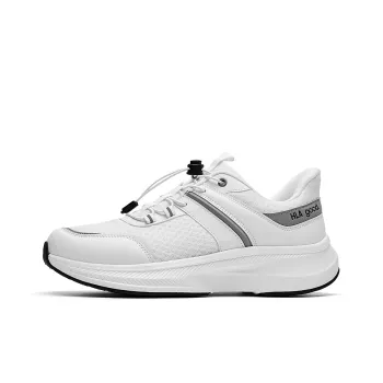HLA Men's Breathable Lace-Free Mesh Flyknit Platform Sports Lifestyle Casual Shoes For The Elderly