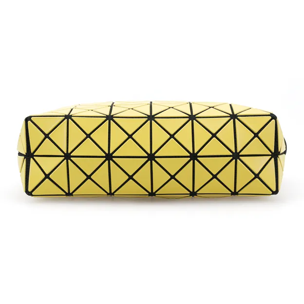 ISSEY MIYAKE LOOP MATTE Polyvinyl Chloride Resin Square Bag Portable Crossbody Bag Shoulder Bag Women's Yellow-4
