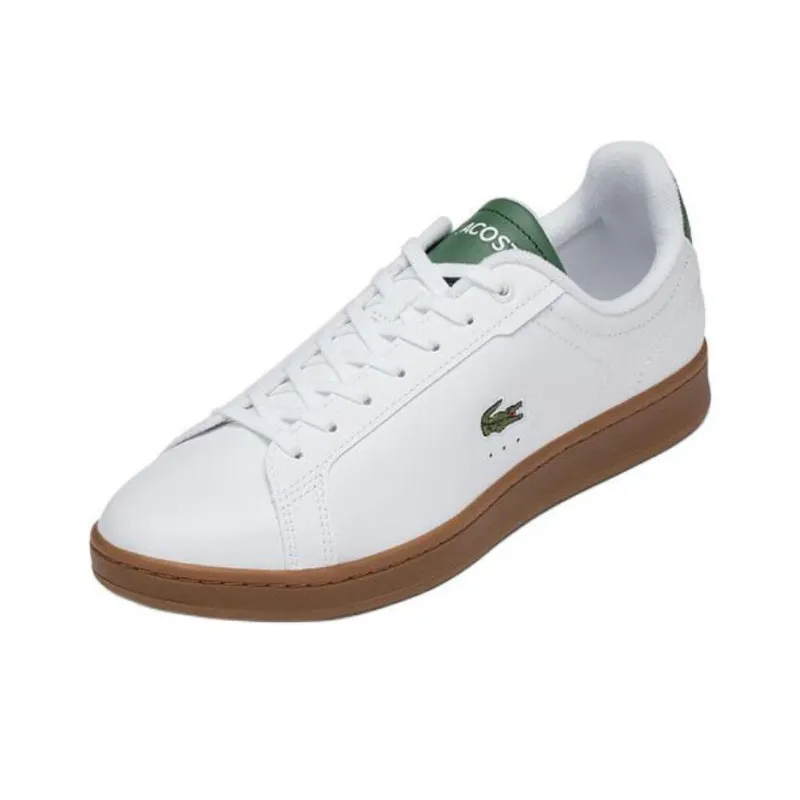 LACOSTE Anti Slip Wear Resistant Low Top Skateboard Shoes Men's White Green-1