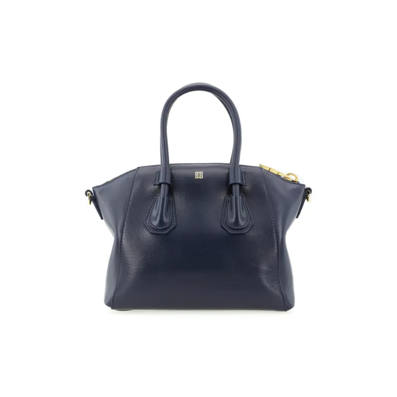GIVENCHY Antigona Smooth Calf Leather Handbag Shoulder Bag Crossbody Bag Mini Women's Navy-6