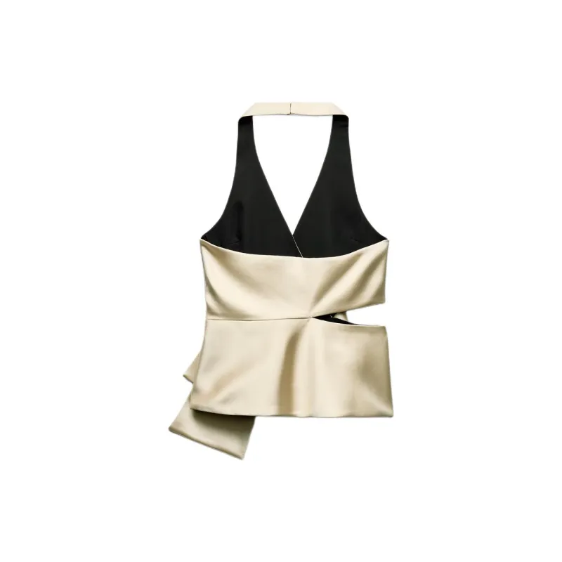 ZARA Tank Tops Women's Champagne-1
