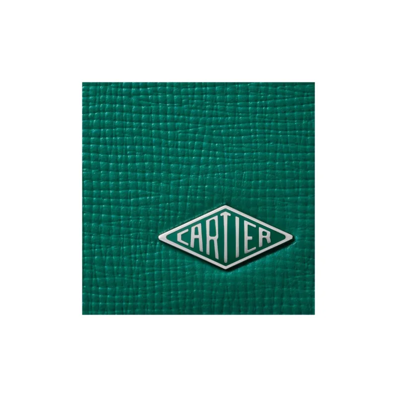 CARTIER Textured Calfskin Wallet Unisex Grass Green-2