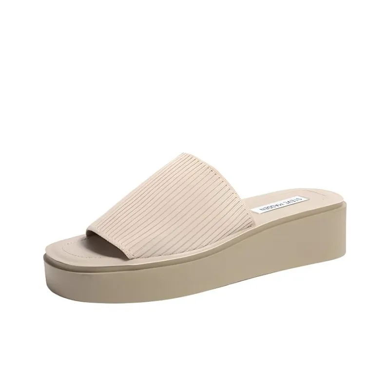 STEVE MADDEN Quiet Slip-Resistant Slide Slippers Women's Beige-2