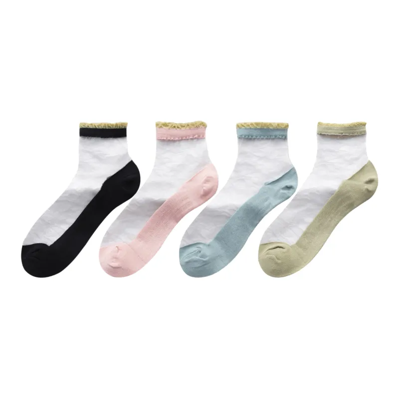 XXLLG Mid Calf Socks Women's 4 Pack-8