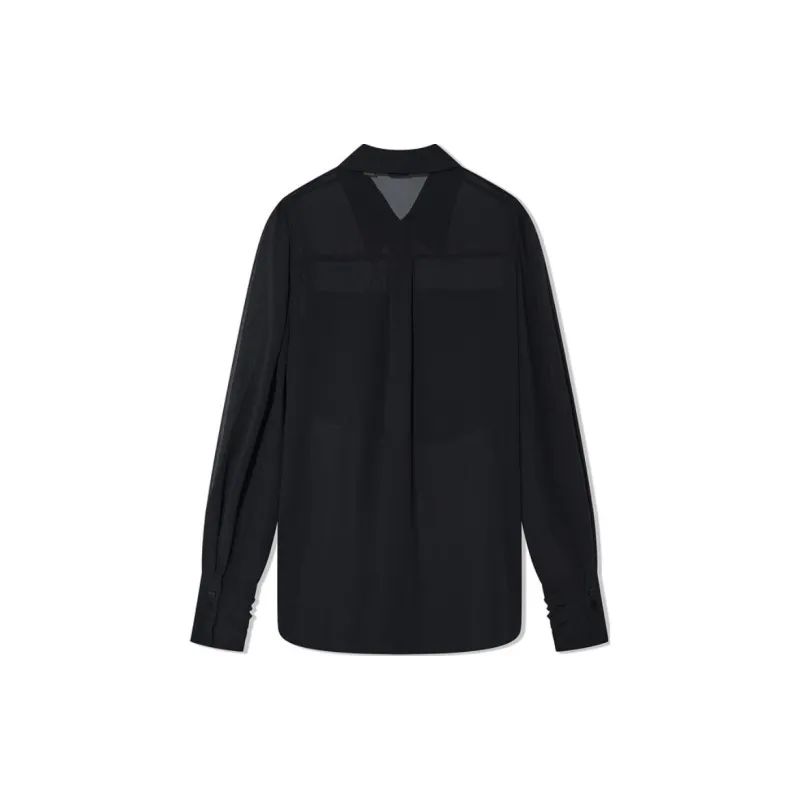 COVERINS Chiffon Shirt Women's Black-1