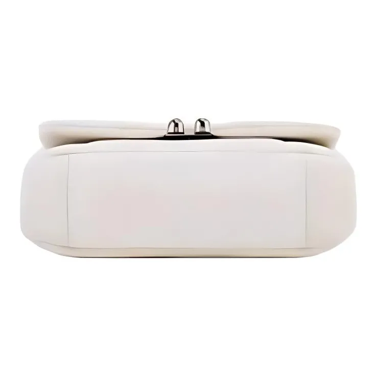 Hush Puppies Sheepskin With Synthetic Leather Small Square Bag Shoulder Bag Women's Black/White-10