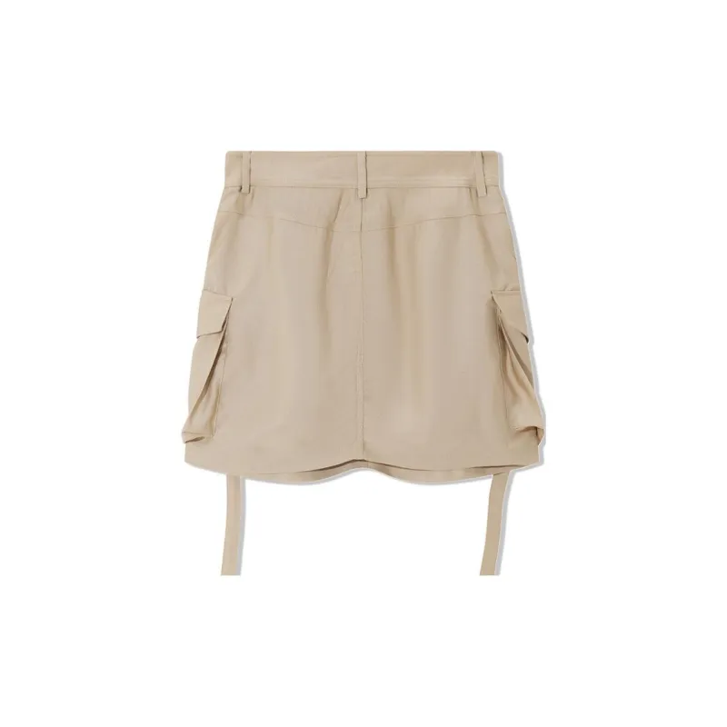 COVERINS Casual Short Skirts Women's Champagne Gold-1