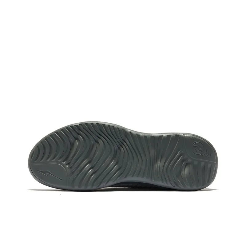 Erke Cushioned Wear Resistant Breathable Low Top Running Shoes Men's Cloud Gray Steel Gray-3